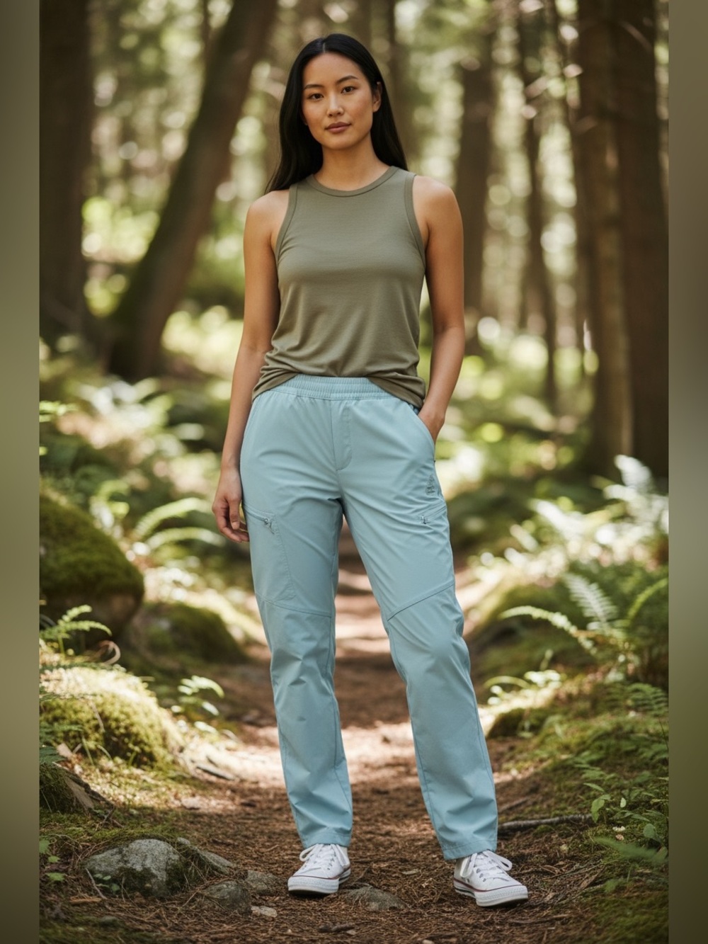 Alaskan Hardgear Hiking Pants Women’s 6 Aqua Blue Nylon Cargo Performance.‎